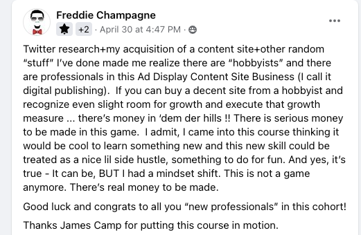 Course feedback - great experience